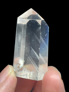 Brazilian Clear quartz tower white phantom generator with crystal info card ZB19