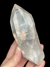 Load image into Gallery viewer, 127 mm Raw Lemurian seed quartz twin from Brazil with crystal info card ZB22
