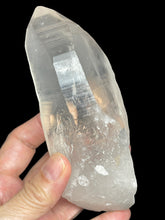 Load image into Gallery viewer, 127 mm Raw Lemurian seed quartz twin from Brazil with crystal info card ZB22
