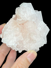 Load image into Gallery viewer, PInk Halite cluster from Trona, California with crystal info card ZB32
