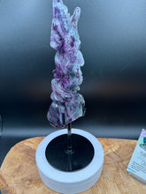 Load image into Gallery viewer, Rainbow Fluorite Eagle with Snake Carving One of a kind - The7directions
