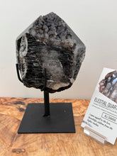 Load image into Gallery viewer, 6.25" Rare Brazilian Morion Quartz Elestial | Half Polished Sacred Geometry - The7directions

