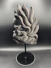 Load image into Gallery viewer, Epic Silver Sheen Obsidian Nine-Tail Fox Carving SZ47
