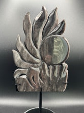 Load image into Gallery viewer, Epic Silver Sheen Obsidian Nine-Tail Fox Carving SZ47
