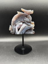 Load image into Gallery viewer, 8 1/2&quot; Agate Druzy Dragon Castle Carving –Z79 Protection • Strength • Ancient Wisdom
