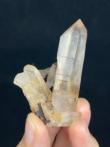 55mm Cut base Lemurian quartz from Brazil with crystal info card ZB51