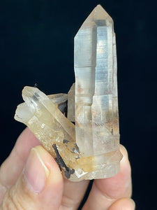 55mm Cut base Lemurian quartz from Brazil with crystal info card ZB51