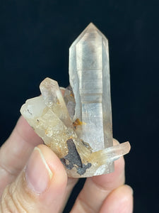 55mm Cut base Lemurian quartz from Brazil with crystal info card ZB51