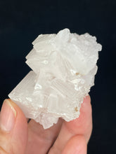 Load image into Gallery viewer, PInk Halite cluster from Trona, California with crystal info card ZB55
