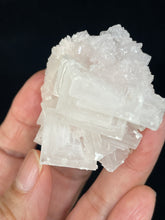 Load image into Gallery viewer, PInk Halite cluster from Trona, California with crystal info card ZB55
