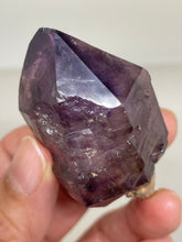 Load image into Gallery viewer, Shangaan Smoky Zimbabwe Amethyst Scepter with crystal info card ZB61

