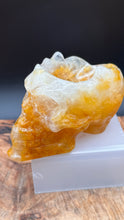 Load image into Gallery viewer, Golden Healer Skull Bowl with Crystal Info Card

