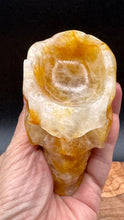 Load image into Gallery viewer, Golden Healer Skull Bowl with Crystal Info Card
