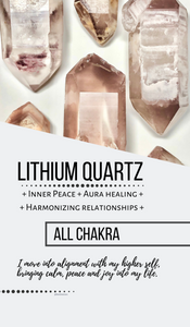 Set of 2 Rare tumbled Brazilian pink lithium phantom quartz release Z18 with crystal info card