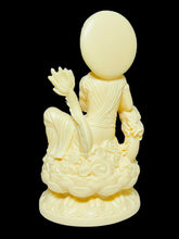 Load image into Gallery viewer, Palm nut carved Sitting Quan / Guan Yin Goddess of Compassion with dragon Avalokiteshvara R
