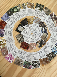 Pack of 20 - Wholesale crystals information metaphysical meaning cards Q - Z