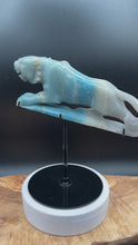 Load and play video in Gallery viewer, Majestic Trolleite Tiger Carving with Custom Display Stand

