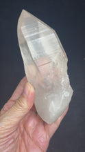 Load and play video in Gallery viewer, 127 mm Raw Lemurian seed quartz twin from Brazil with crystal info card ZB22
