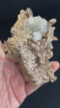 Load and play video in Gallery viewer, Golden barite in matrix from Peru w/ crystal info card
