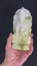 Load and play video in Gallery viewer, Hand carved Serpentine Guan Yin ZE28
