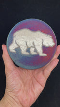 Load and play video in Gallery viewer, 4 1/4&quot; Raku ceramic tile with Bear for crystal grids and decoration ZF25
