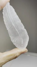 Load and play video in Gallery viewer, 86mm Selenite carved feather Z57
