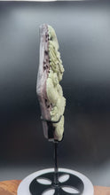 Load and play video in Gallery viewer, Exquisite Purple Robe Jade Dragon Carving with Custom Stand
