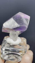 Load and play video in Gallery viewer, Rare Amethyst phantom scepter from Brazil Z32 with crystal info card
