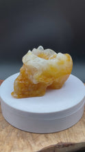 Load and play video in Gallery viewer, Golden Healer Skull Bowl with Crystal Info Card
