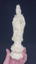 Load and play video in Gallery viewer, 7 3/4&quot; Carved Palm nut Goddess of Compassion Guan Yin B
