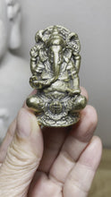 Load and play video in Gallery viewer, 2&quot; Brass Ganesha statue remove obstacle Deity Z19
