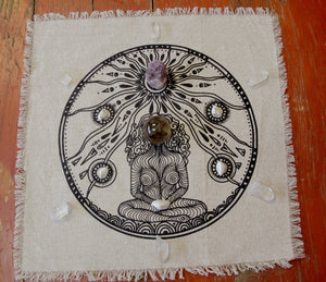 Goddess linen crystal grid - The7directions