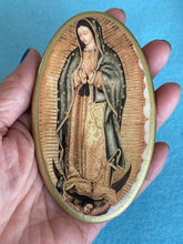 Load image into Gallery viewer, Our lady of Guadalupe wooden icon for hanging and altar VT
