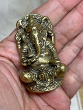 Load image into Gallery viewer, 2&quot; Brass Ganesha statue remove obstacle Deity Z19
