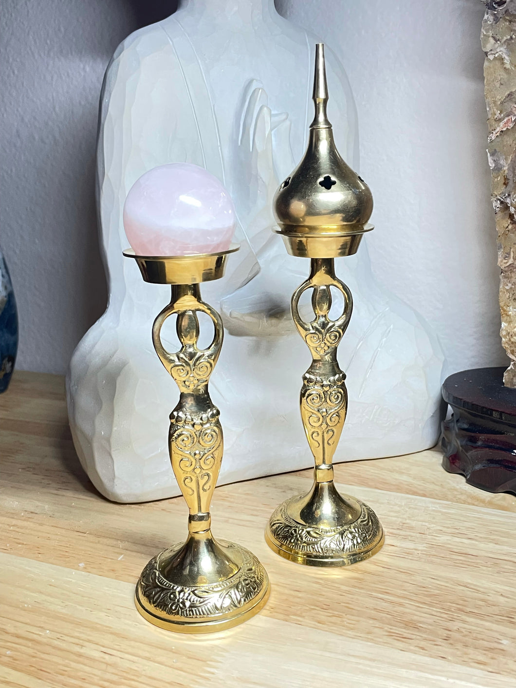 Goddess incense/ sphere holder