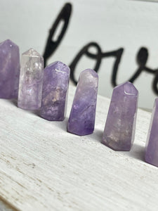 1" Mini Amethyst tower perfect for altar and crystal grids Z10