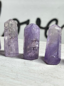 1" Mini Amethyst tower perfect for altar and crystal grids Z10