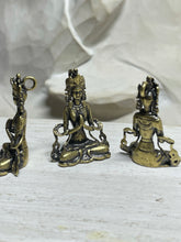Load image into Gallery viewer, 1.33&quot; Brass Tara statue charm Goddess of Compassion Deity Z15
